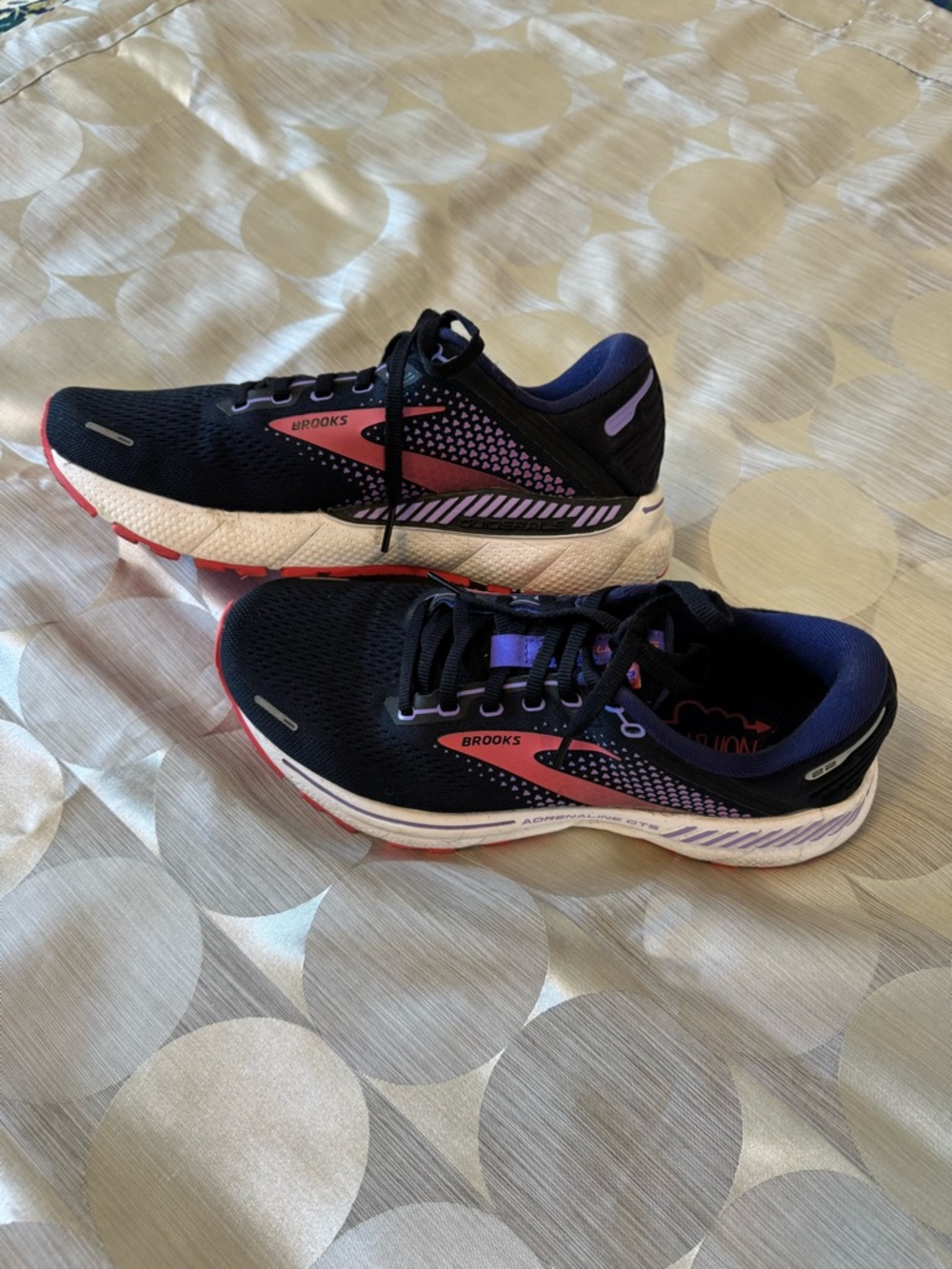 Brooks Navy, Purple & Coral Women's Athletic Running Shoes - Picture 3 of 4